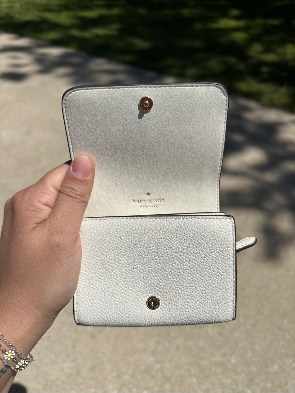 Kate Spade Cream Kayla Small L-Zip Wallet Meringue - Picture 5 of 8
